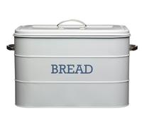 Living Nostalgia French Grey Bread Bin - Grey - Carbon Steel - Bread Bin