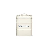 Living Nostalgia Metal Classic Biscuit Tin with Tight-fitting Lid -Antique Cream