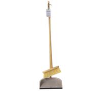 Living Nostalgia Traditional Upright Lobby Pan and Broom Set with Long Hanlde