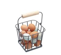 Living Nostalgia Wire Egg Basket in Grey Living Nostalgia Grey