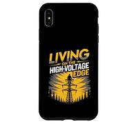 Living On The High Voltage Edge Utility Tower Lineman Case for iPhone XS Max