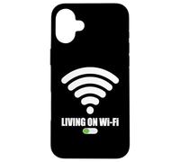 Living On Wi-Fi Wlan Wlan Saying Internet Signal Wifi Saying Case for iPhone 16 Plus