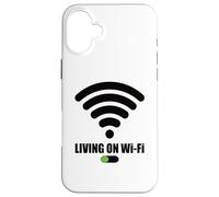 Living On Wi-Fi Wlan Wlan Saying Internet Signal Wifi Saying Case for iPhone 16 Plus