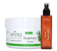 Living Organic Dry Rosemary Leaves With Spray Bottle Applicator - 70 GM | Dried Rosemary for Hair Growth, Seasoning, Tea | 100% Pure and Natural