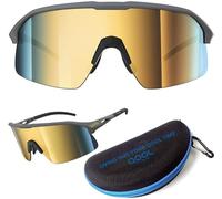 Living out your qool time Polarized Wrap Around shield cycling Sunglasses Men Women Golfing ski Triathlon Volleyball Running Baseball 118