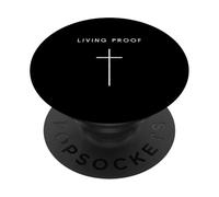 Living Proof Cross - Minimalist Christian Faith Jesus PopSockets Adhesive PopGrip