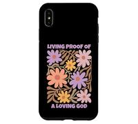 Living Proof of a Loving God Retro Floral Christian Faith Case for iPhone XS Max