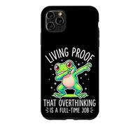 Living Proof That Overthinking Is A Full Time Job Funny Frog Case for iPhone 11 Pro Max