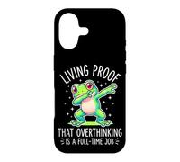 Living Proof That Overthinking Is A Full Time Job Funny Frog Case for iPhone 17