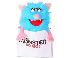 Living Puppets W819 Schorsch Hand Puppet Blue | Colourful monster reels for spontaneous play scenes.