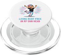 Living Rent for Free In Own Head Trans Pride Month Lgbtq PopSockets PopGrip for MagSafe