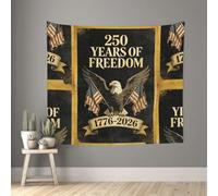Living Room 60x51 Inchretro 250th American bald eagle Tapestry Backdrop Wall Hanging Flag Indoor Outdoor Wall Art Tapestries Wall Decor Blanket Beach Throws Funny Banner Poster for Dorm, Bedroom
