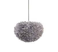 Living Room Bed Decor Ceiling,Fluffy shade,E27 Gray Feather Ceiling During Lighting,Cute Romantic Chandelier for Children's Room-Grey. 80cm