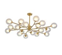 Living Room Bedroom Dining Magic Bean Molecular Light,Simple Creative Branches, G9 Nordic All Copper Copper and Ball Cover 6t