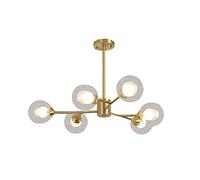 Living Room Bedroom Dining Room Magic Bean Molecular Light,Simple Creative Branches Chandelier,G9 Nordic All Copper Molecular Magic Bean Chandelier-Copper and ball cover 6t