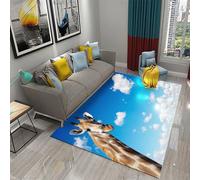 Living Room Bedroom Rugs Teenager Boy Girl 3D African Wild Animal Giraffe Print Non-Slip Decoration Carpet Chair Mats Kids Room Play Area Rugs 100 X 150 Cm -55028941269