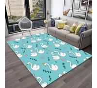 Living Room Bedroom Rugs Teenager Boy Girl 3D Swan Cartoon Animal Print Non-Slip Decoration Carpet Chair Mats Kids Room Play Area Rugs 200 X 300 Cm -51413073528