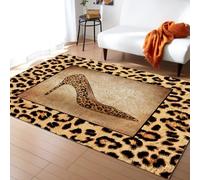 Living Room Carpet 3D Printing Animal Leopard Print High Heels 40 X 60 Cm - Indoor Door Mat - Soft To Touch - Washable - Anti-Stain, Non-Shedding: Nmentally Friendly, Non-Slip - Polyeste -373998107784