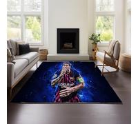 Living Room Carpet, Lionel Messi Short Pile Carpets Decoration Fluffy Soft Washable & Anti-slip Modern Plain Carpet for Children's Room, Bedside Rug Mat (Messi 03,120x160cm)