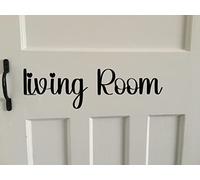 Living Room Décor Home Door Sign Stickers - Waterproof Vinyl Decal - House Gifts - Black Wall Art - Decorative Accessory