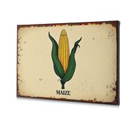 Living Room Decor Illustration Of An Ear Of Corn With The Word "Maize" Below It. Canvas Decorative Picture Easter Decoration Bathroom Art Wall Decor(20x30cm)
