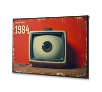 Living Room Decor Wall George Orwell'S '1984' - A Glimpse Into Totalitarian Surveillance Canvas Decorative Picture Bedroom Decor Bathroom Decorations(20x30cm)