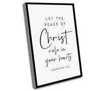 Living Room Farmhouse Decor,Let The Peace Of Christ Rule In Your Hearts Colossians 3 15 Bible Verse Print Wall Art Minimalist Farmhouse Scripture Printable Jesus Print,12x16 Inch UnFramed Wall Art