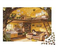 Living Room Jigsaw Puzzles 1000 Piece Recycled Paper Treehouse Puzzle for Boy & Girl Ages 6 Years Up Educational Game Challenge Fun Family Game 38x26cm/1000pcs