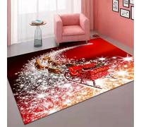 Living Room Large Area Rugs 3Dsanta Claus Christmas Tree Snowman Elk Animals Rugs Super Soft Thick Rug Hallway Runners Bedroom Carpet Large Floor Mat Non-Shedding Carpets 120 X 180 Cm / 47.2-9F9N2T9