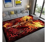 Living Room Large Area Rugs Dragon 3D Printed Carpet Home Decor Soft Flannel Bedroom Floor Mat Kids Play Crawl Carpets(03,80 * 120cm/31.5 * 47.2'')
