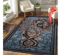 Living Room Large Area Rugs Dragon 3D Printed Carpet Home Decor Soft Flannel Bedroom Floor Mat Kids Play Crawl Carpets(08,140 * 200cm/55.1 * 78.7'')