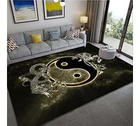Living Room Large Area Rugs Dragon 3D Printed Carpet Home Decor Soft Flannel Bedroom Floor Mat Kids Play Crawl Carpets(02,80 * 120cm/31.5 * 47.2'')