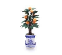Living Room Leaf Plant Doll House Miniature Pretend Play Accessories Life Scene Role Play Collection Ceramic Dollhouses Plant For Indoor
