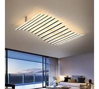 Living Room LED Ceiling Light, Linear Ceiling Lamps, Adjustable Hanging Light Chandelier Contemporary Ceiling Light, Dimmable 2700K 6500K, with Remote Control [Energy Class A+] ，ceiling lighting