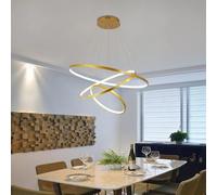 Living Room Light Fixture, Chandeliers,Led Chandelier Ceiling Lighting Modern Circular Light - Threes Ceiling Fixtures Brass Led Light,Hallway