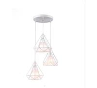 Living Room Light Fixture, LED Modern Chandelier Lamp, White Loft Industrial American Single Head Bar Geometric Restaurant - Retro Bird Cage Small Chandelier,Hallway