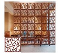 Living Room/Office/Apartment DIY Partition Wall Dividers Screen,Square Hollow Carving Screen,for Dining Hotel Decoration(Red,39x39cm-25pieces)