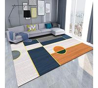 Living Room Rug 160cm x 230cm Shaggy Soft And Elegant Carpets For The Bedrooms And Kitchen, Easy To Clean, Many Different Sizes Gray Blue Brown Geometric Stripes