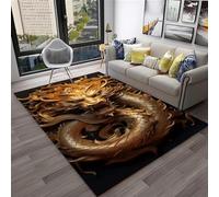 Living Room Rug 80 X 120 Cm Mythical Animal Dragon 3D Printed Area Rug Flannel Bedroom Rug Decoration Men Boys Room Game Floor Mat Anti-Slip Kitchen Bathroom Rug -7K3C3M6S2L4Y1R5A7U0M0J5X3I6G9