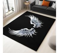 Living Room Rug 80 x 150 cm, Runner Area Rugs Large Accent Washable Non-Slip Low Pile - Angel Wings Art Tattoo, Carpet for Bedroom Kitchen, Entryway, Hallway Bedside