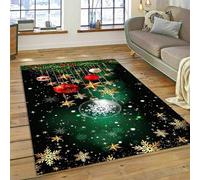 Living Room Rugs 160 X 230 Cm Christmas Tree Christmas Bells Cartoon, Area Rugs For Bedroom Light Luxury Minimalist Style, With Durable Anti-Slip Backing For Easy Clean- For Bedroom Hall Kitc-8U0U2C1