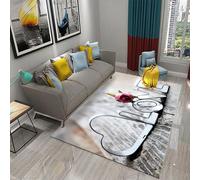 Living Room Rugs 3D Love Valentine'S Day Heart Pattern Printed Large Rugs Kitchen Floor Mats Hallway Runner Rug Picnic Mat Anti-Skid Indoor/Outdoor Carpets 100 X 200 Cm,Non-Shedding & E -255055721587