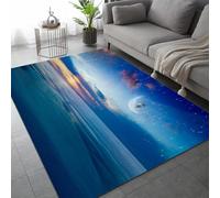 Living Room Rugs 3D Universe Outer Space Landscape Printed Large Rugs Kitchen Floor Mats Hallway Runner Rug Picnic Mat Anti-Skid Indoor/Outdoor Carpets 60 X 120 Cm,Non-Shedding & Easy -7748082271018