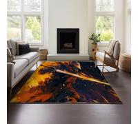 Living Room Rugs - Dark Souls Large Super Soft Washable Living Room Rug, Modern Pattern Decorative Rug, Durable Non-Slip (DS 03,120x160 cm)
