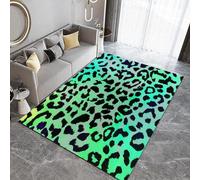 Living Room Rugs Large 100x150 cm Wild Animals Carpet 3D Print Pattern Leopard Print Machine Washable Rugs Cashmere Imitation Material Non-Slip Suitable for Kitchen Children's Room Q-93