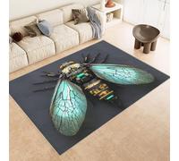 Living Room Rugs Large 180x240 cm Carpet Insect Mechanical Creative 3D Print Machine Washable Rug Non Slip Cashmere Imitation Material Suitable for Children's Room Bedroom Area Floor Mat Decor