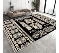 Living Room Rugs Large 180x240 cm Flowers Carpet 3D Print Pattern Geometric Diagrams Bohemia Machine Washable Rugs Cashmere Imitation Material Non-Slip Suitable for Kitchen Children's Room 28P-7