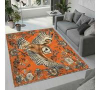 Living Room Rugs Large 80x120 cm Bohemian Exotic Carpet 3D Print Pattern Flowers Forests Machine Washable Rugs Cashmere Imitation Material Non-Slip Suitable for Kitchen Children's Room Q-2