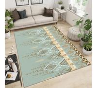 Living Room Rugs Large 80x120 cm Geometry Tribe Carpet 3D Print Pattern Minimalist Bohemian Style Machine Washable Rugs Cashmere Imitation Material Non-Slip Suitable for Kitchen Children's Room Q-2
