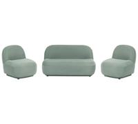 Living Room Set 4 Seater LOVBERG Fabric Light Green